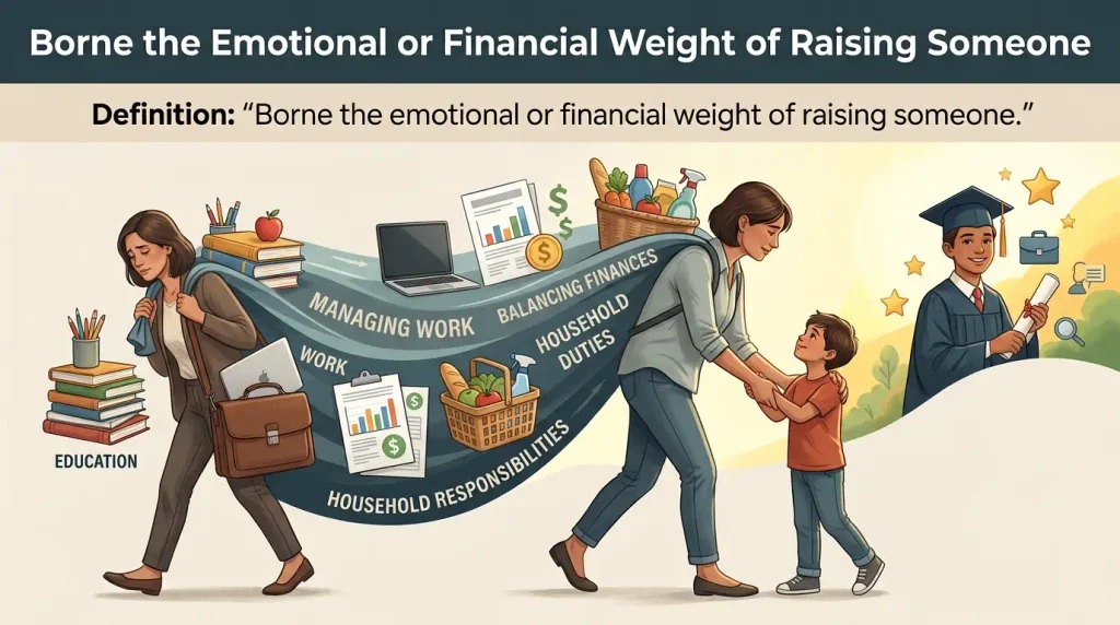 Borne the emotional or financial weight of raising someone.