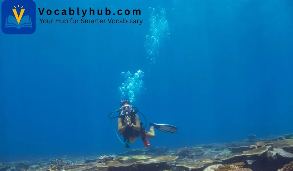 The deep underlying domain situated beneath the exterior surface of the earth.