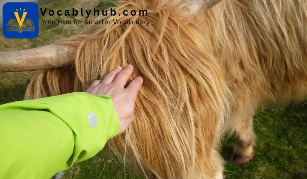 Touching gently with the flat of the hand.