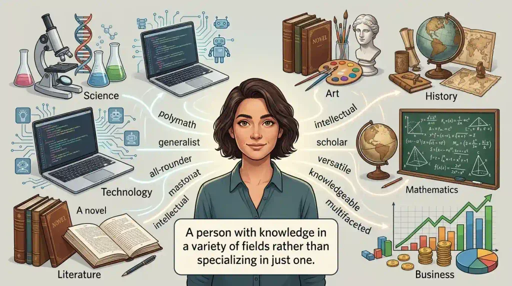A person with knowledge in a variety of fields rather than specializing in just one.