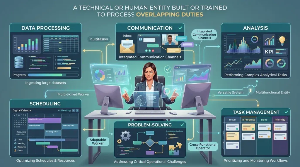 A technical or human entity built or trained to process overlapping duties.