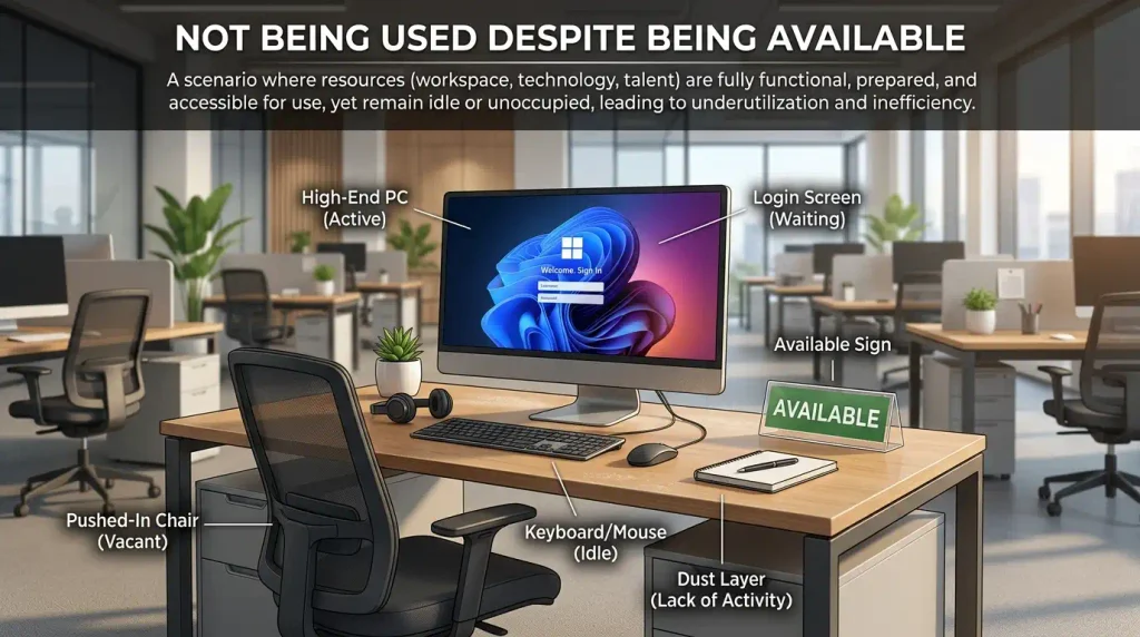 Not being used despite being available.