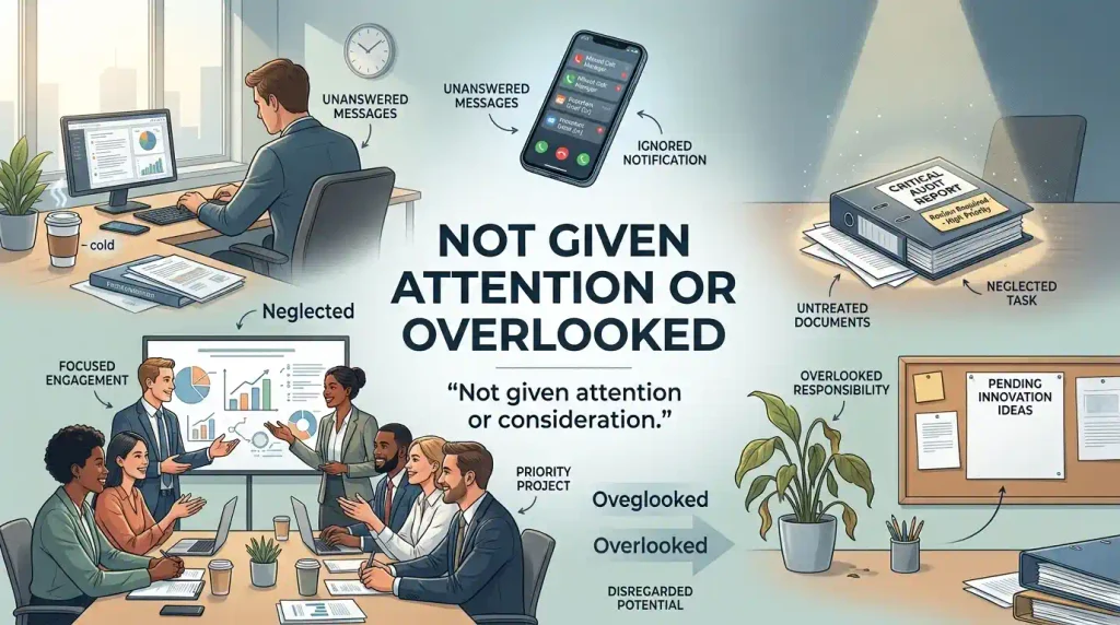 Not given attention or consideration.