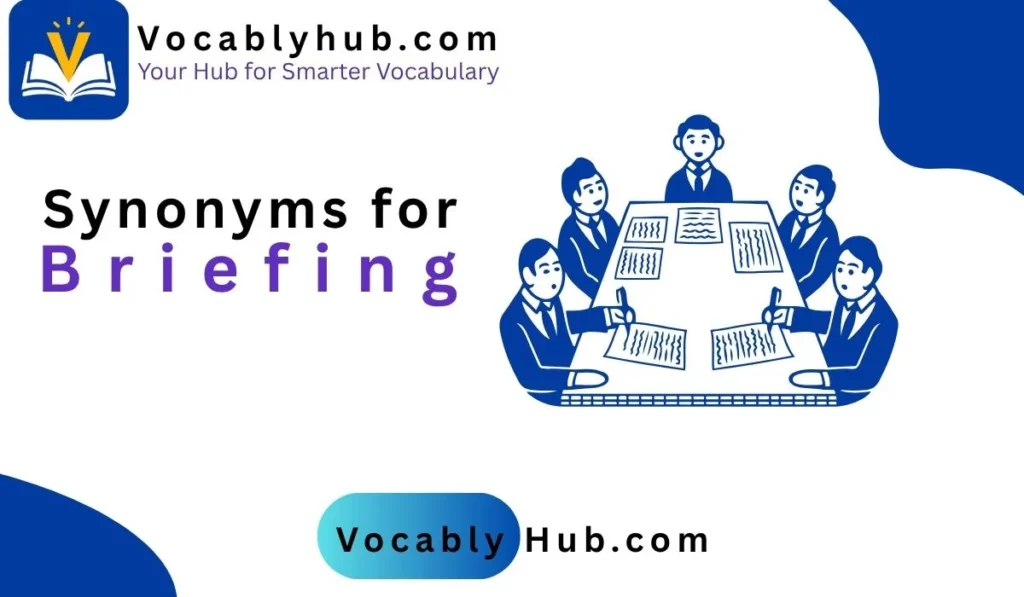 Synonym for Briefing