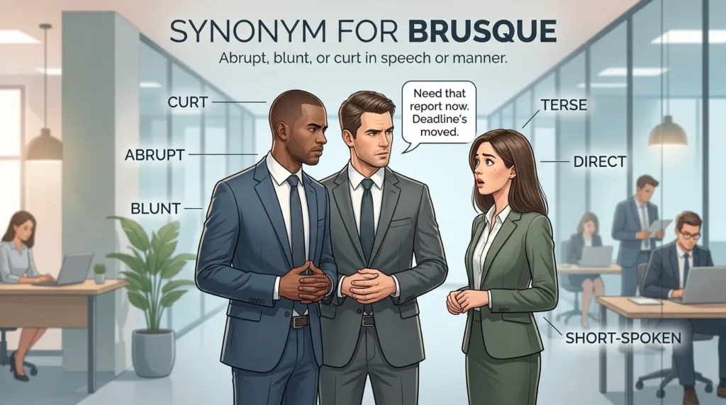 Synonym for Brusque