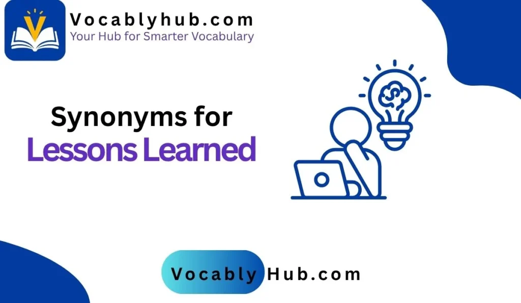 synonyms for lessons learned