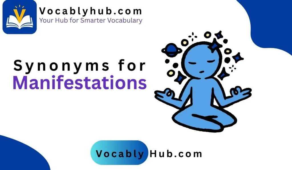 synonyms for manifestations