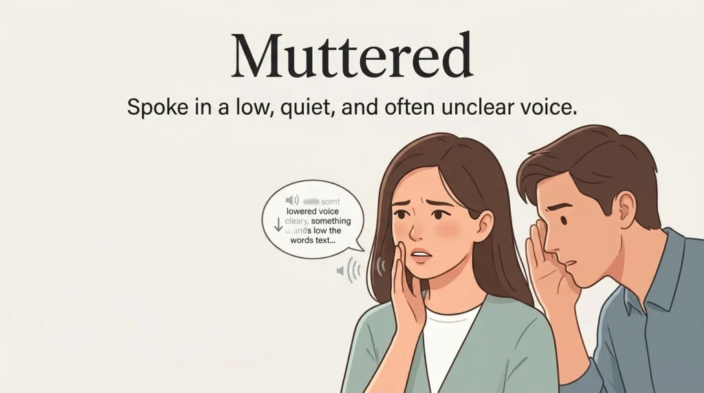 synonyms for muttered