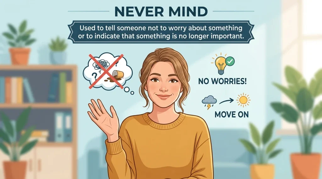 synonyms for never mind