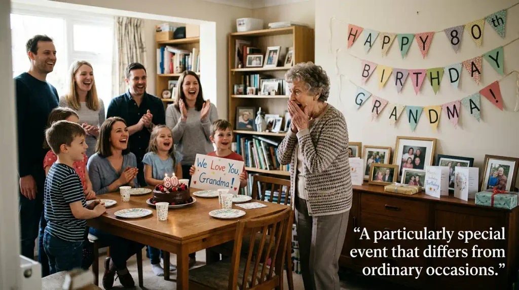 A particularly special event that differs from ordinary occasions.