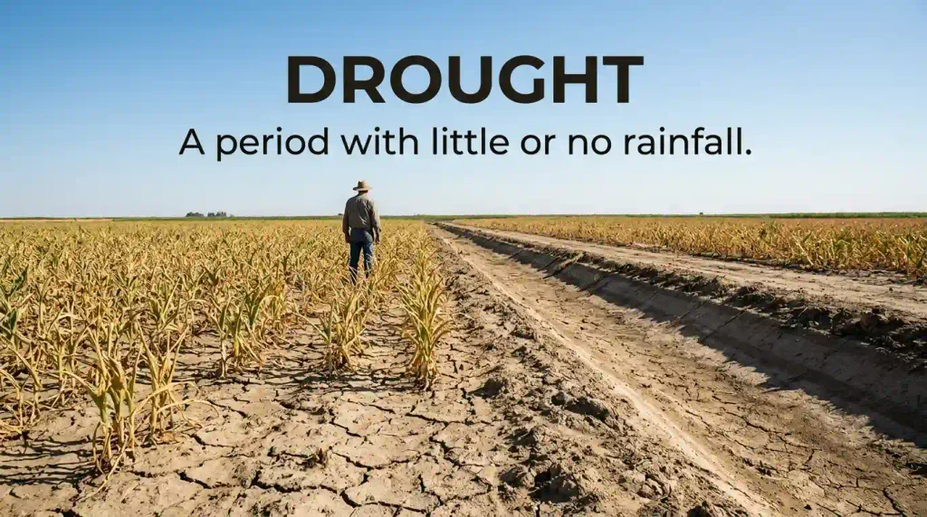 A period with little or no rainfall.