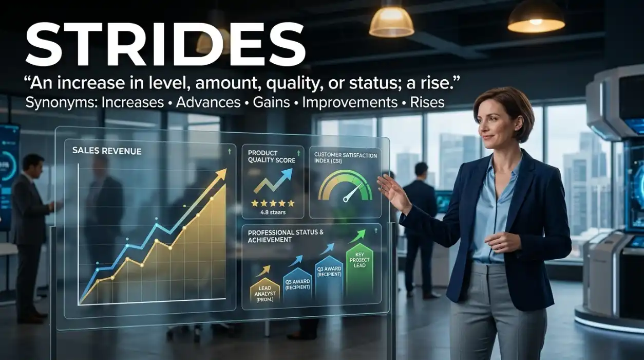 A rise is an increase in level, amount, quality, or status.