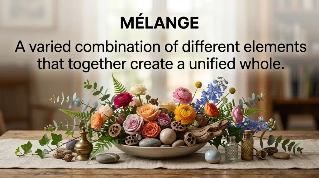 A varied combination of different elements that together create a unified whole.

