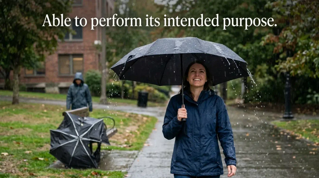 Able to perform its intended purpose.
