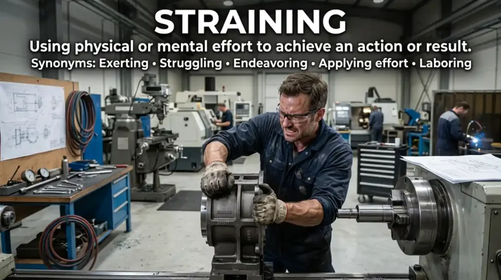Applying physical or mental effort to achieve an action or result.