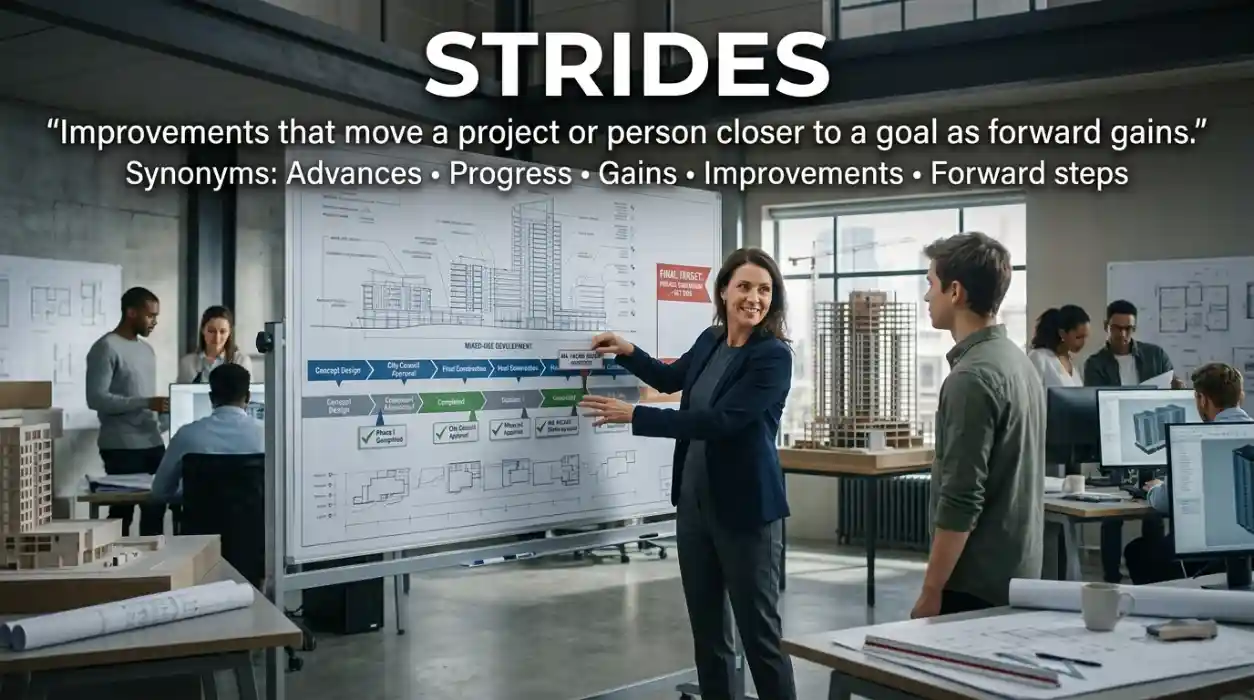 Forward gains describe improvements that move a project or person closer to a goal.