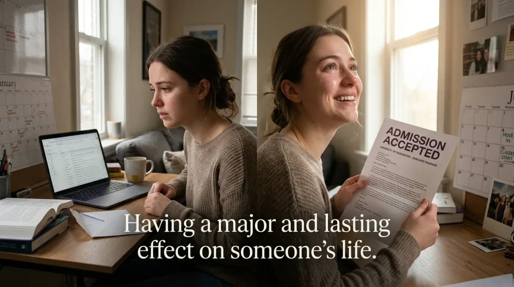 Having a major and lasting effect on someone's life.