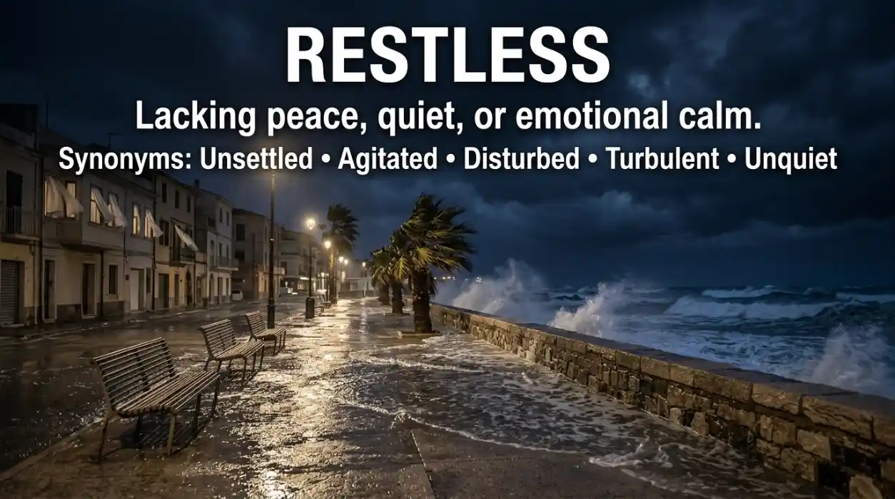 Lacking peace, quiet, or emotional calm.