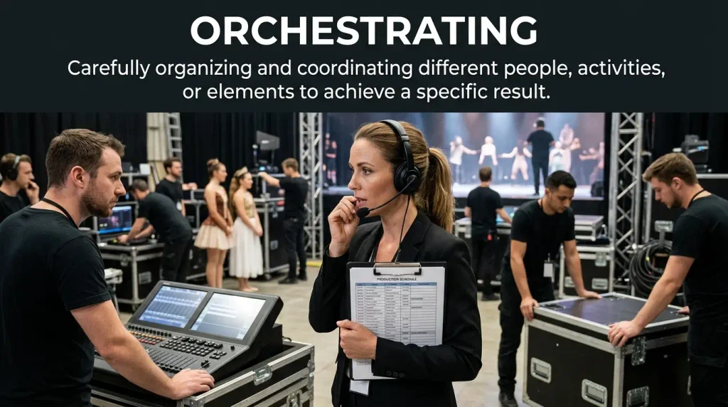 synonym for orchestrating
