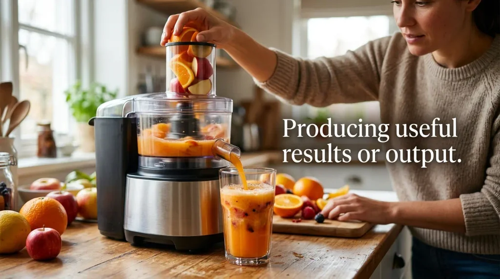 Producing useful results or output.