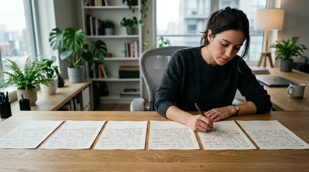 Repetition means saying, writing, or doing something again.