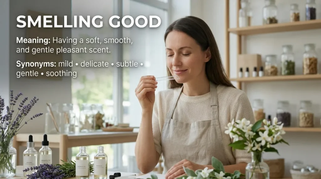Soft, smooth, and gentle to smell.