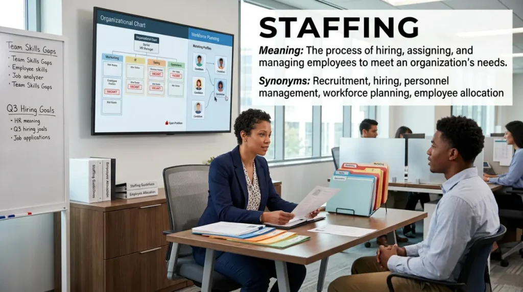 Synonyms for Staffing