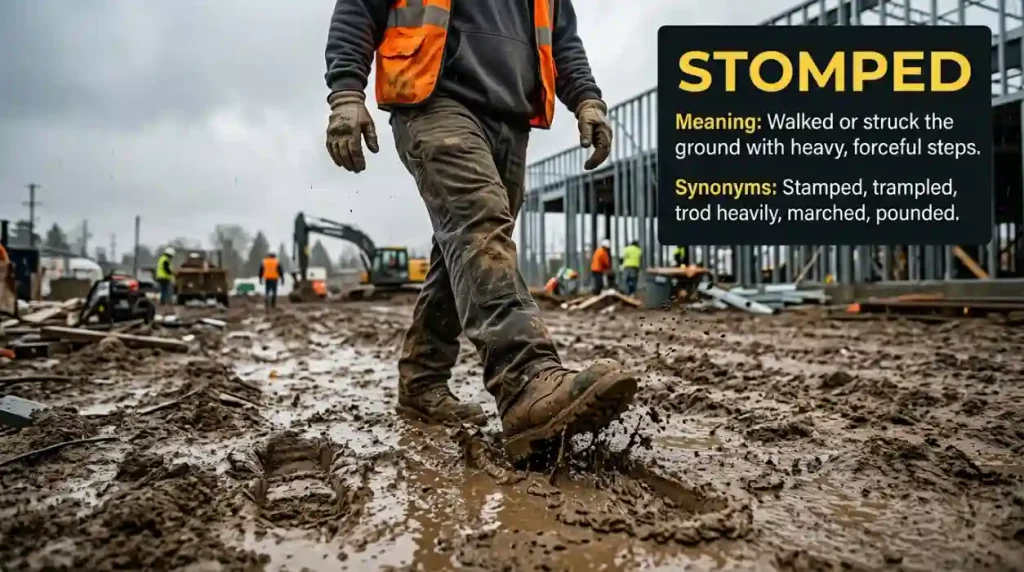 Synonyms for Stomped