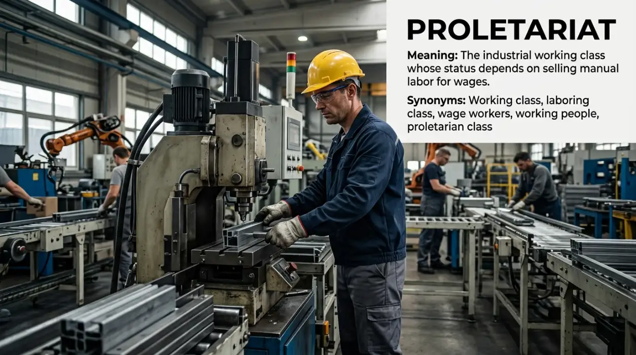 The industrial working class whose status relies on selling manual labor.