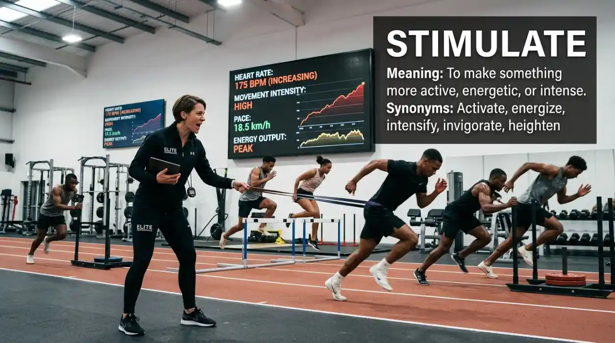 To make something more active, energetic, or intense.