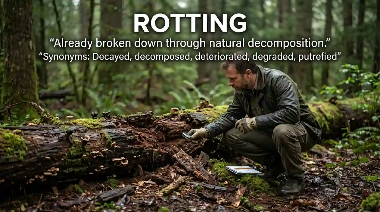 Already broken down through natural decomposition.