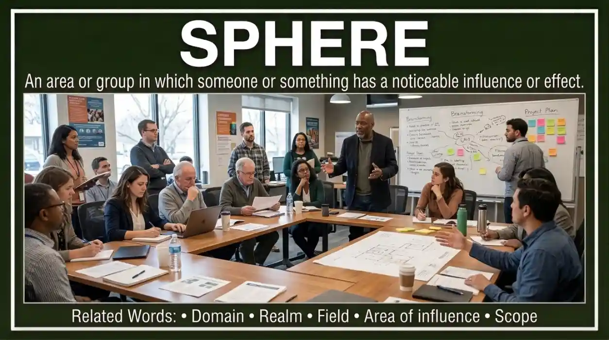 An area or group in which someone or something has a noticeable effect.