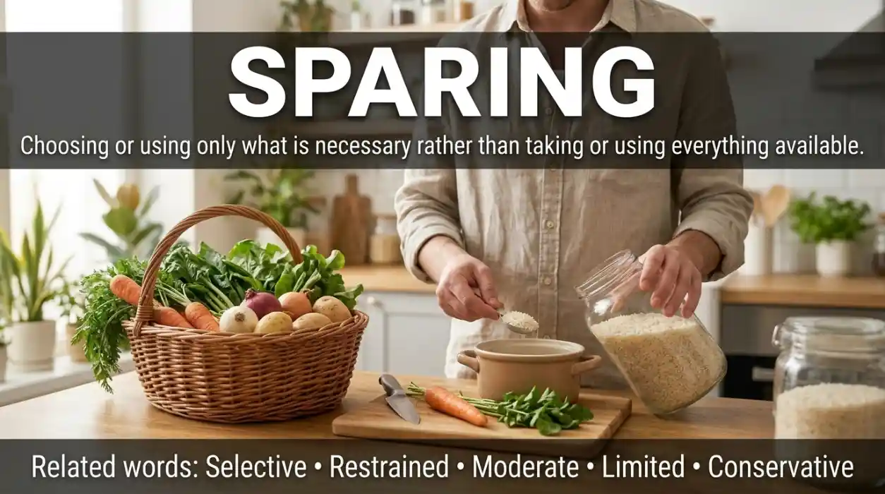 Choosing carefully rather than accepting or using everything available.