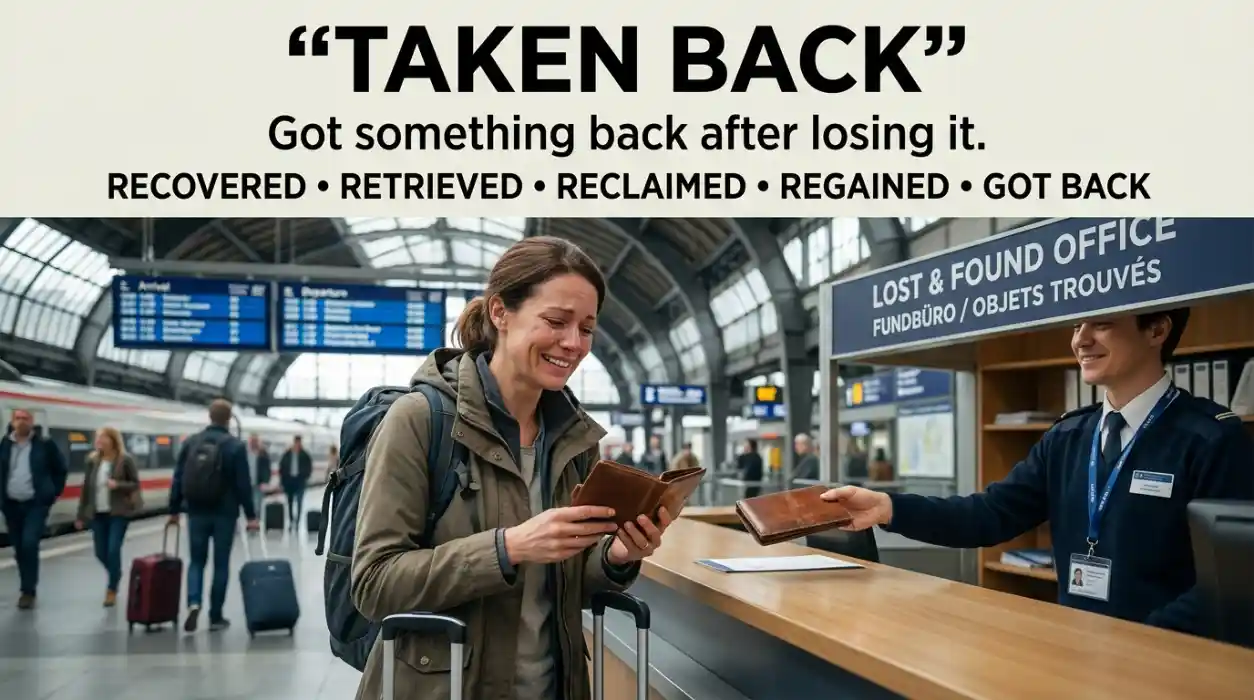 Got something back after losing it.
