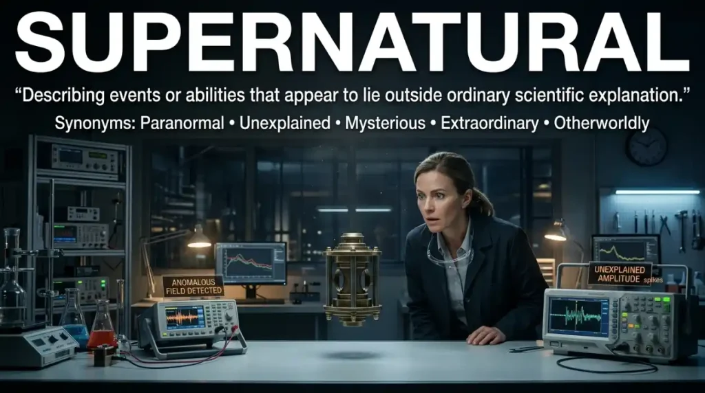 Relating to events or abilities that appear to lie outside ordinary scientific explanation.