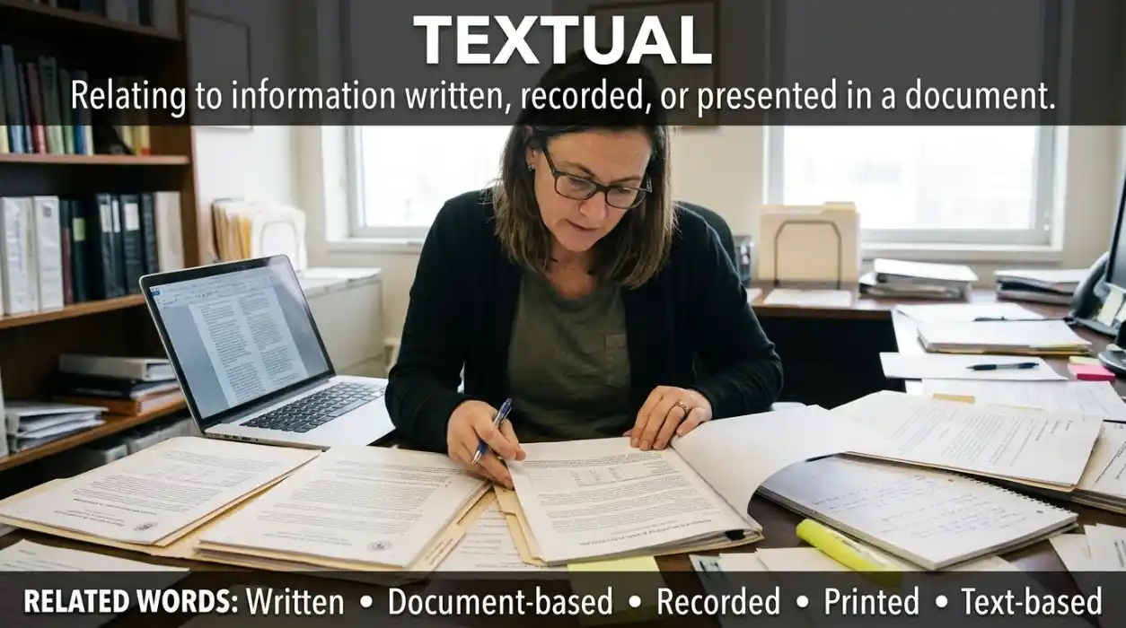 Relating to information recorded in a written document.