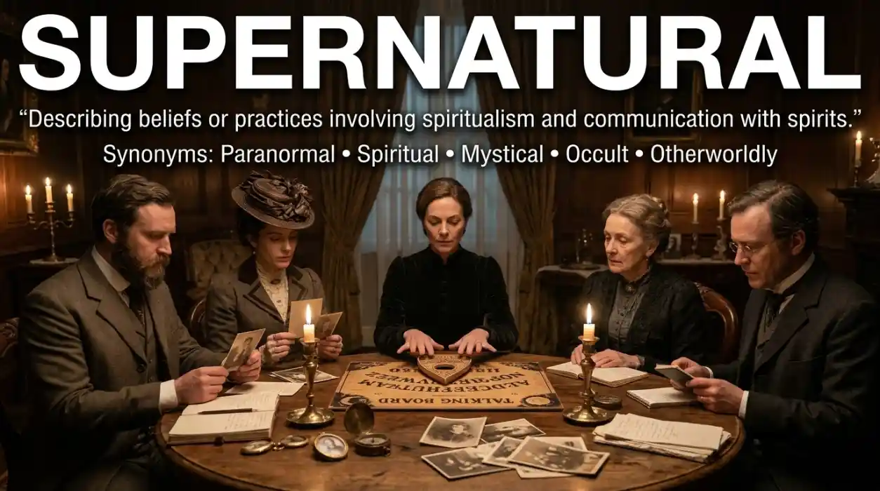 Relating to spiritualism or beliefs involving communication with spirits.