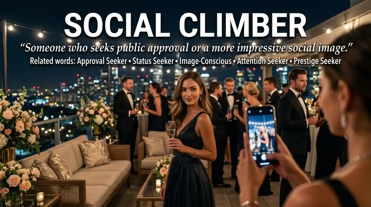 Someone who seeks public approval or a more impressive social image.