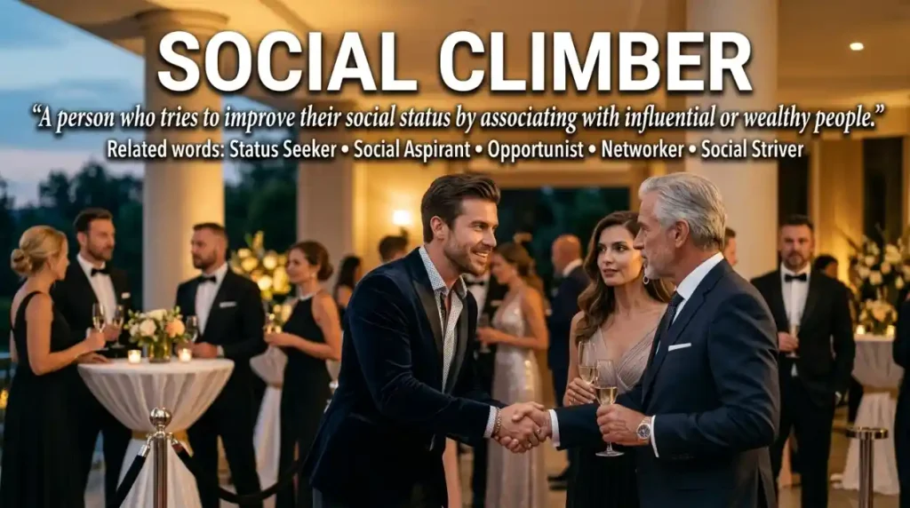 synonym for social climber