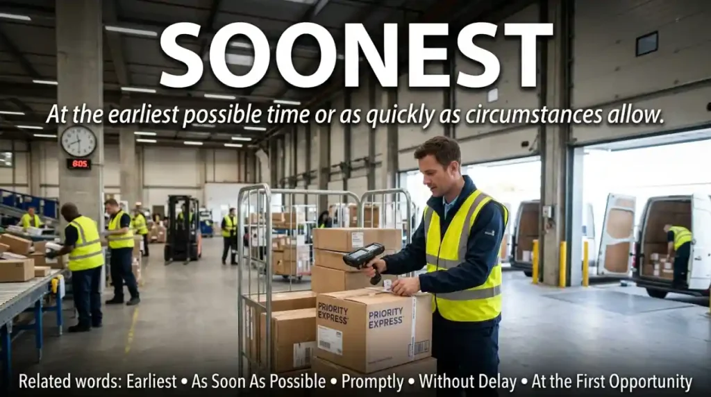 Synonym for Soonest