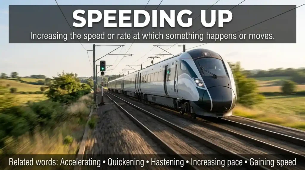 Synonym for Speeding Up