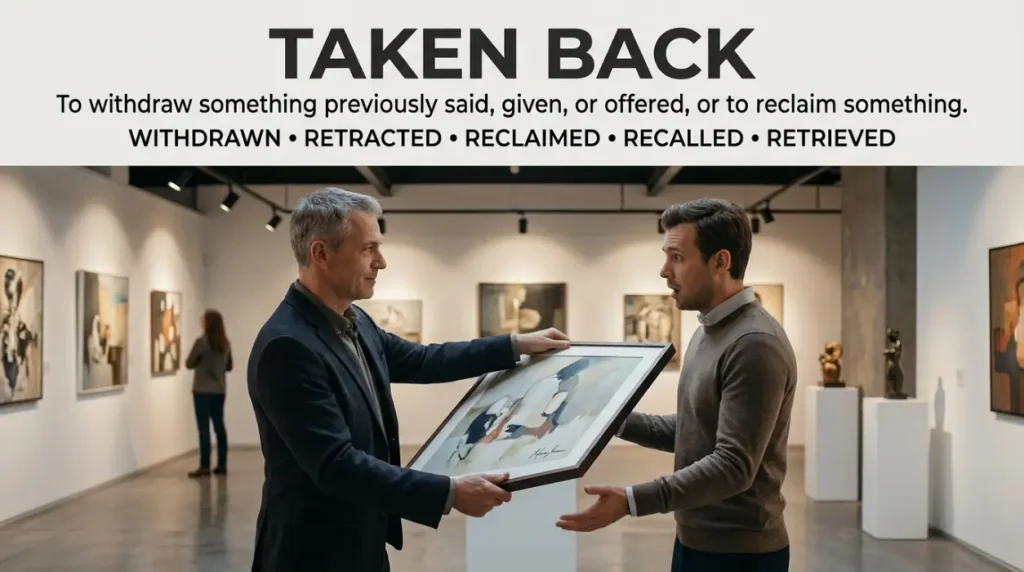 Synonyms for Taken Back