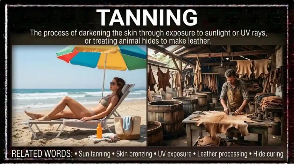 synonyms for tanning