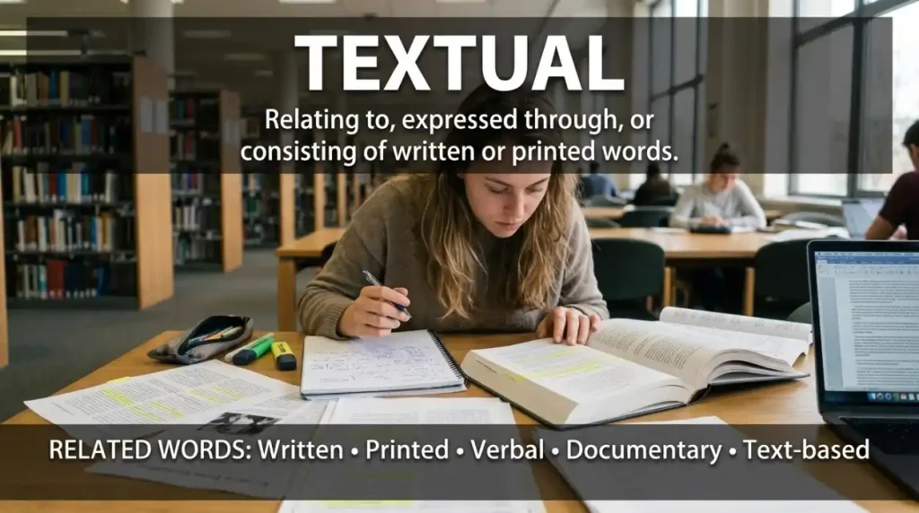 synonyms for textual