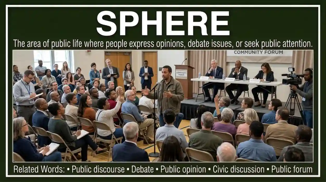 The part of public life where people express opinions, debate issues, or seek attention.