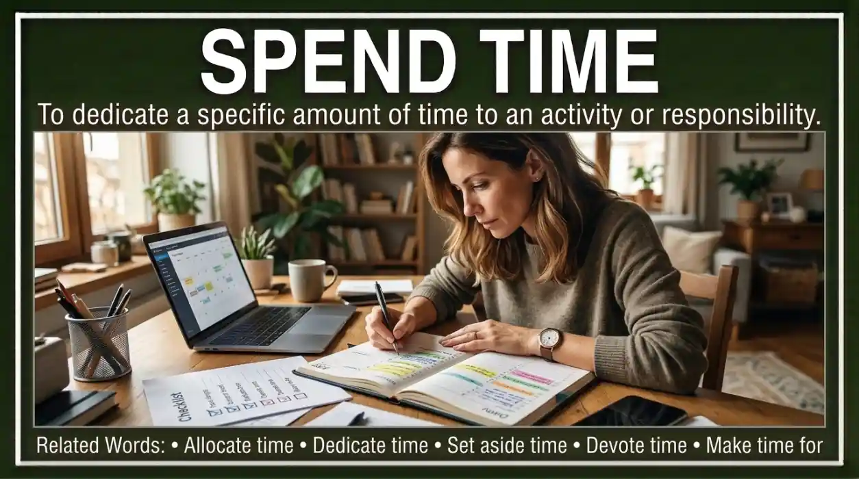 To give a specific length of time to one activity or responsibility.