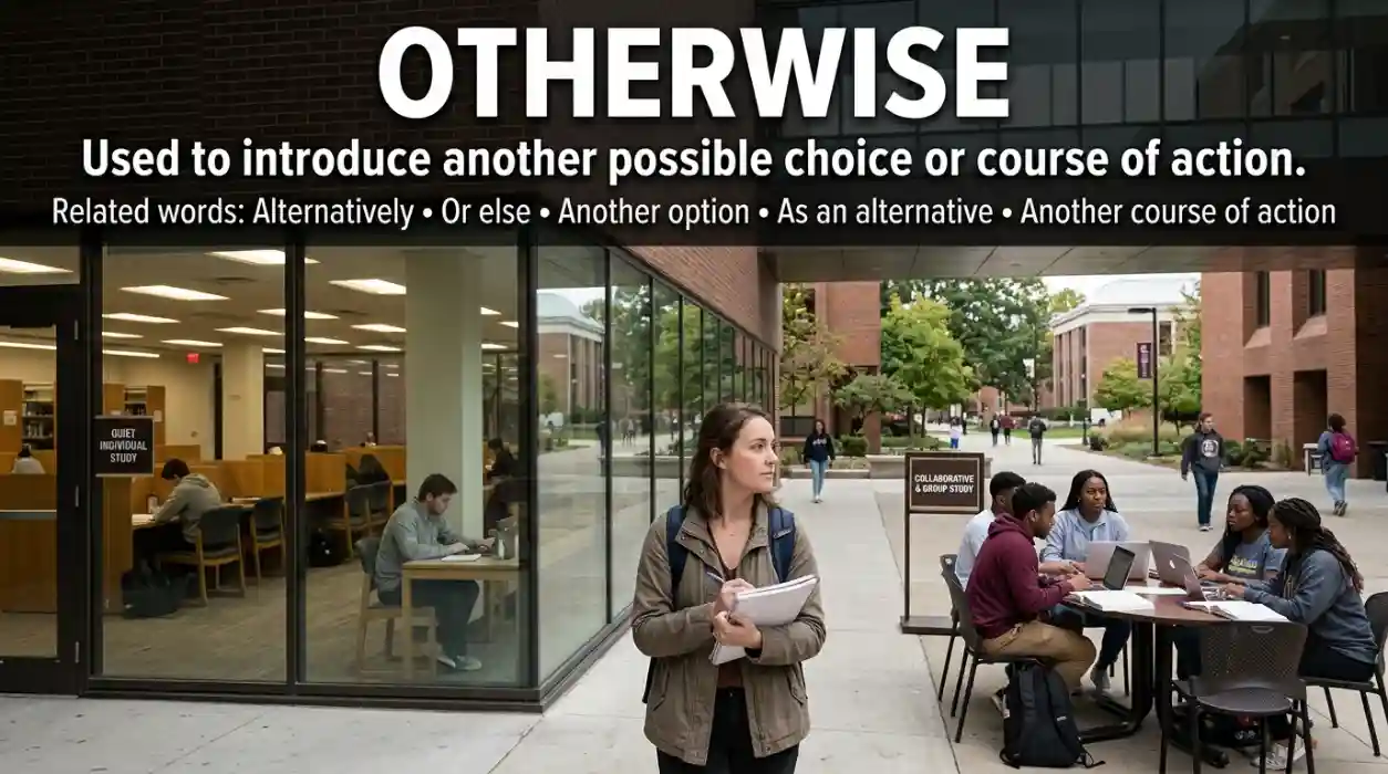 Used to introduce another possible choice or course of action.