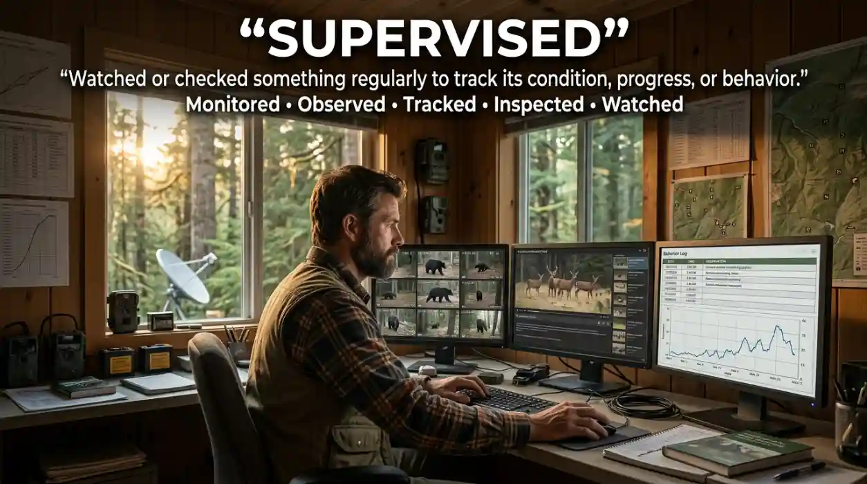 Watched or checked something regularly to track its condition, progress, or behavior.